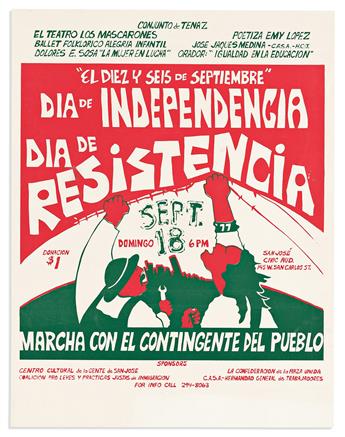 (MEXICAN-AMERICANS.) Group of 6 Chicano Movement posters from the San José area.
